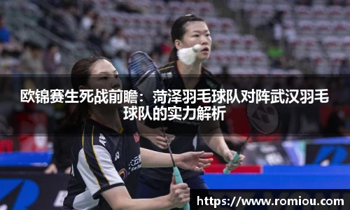 欧锦赛生死战前瞻：菏泽羽毛球队对阵武汉羽毛球队的实力解析